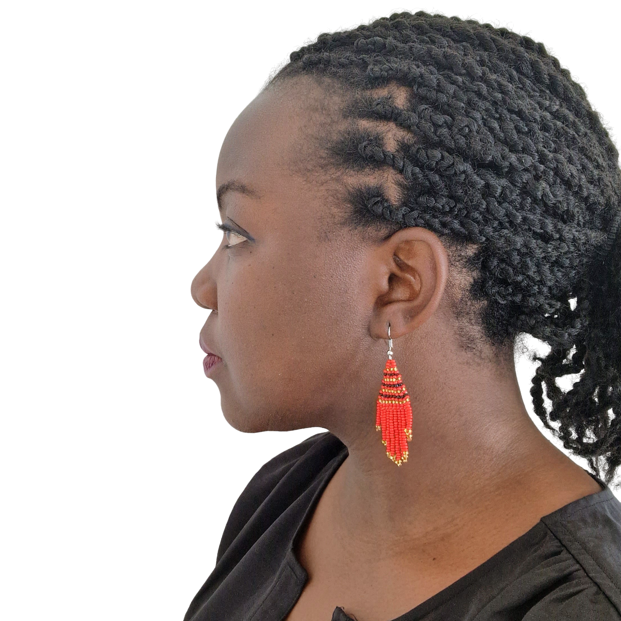 Red Chandelier earrings