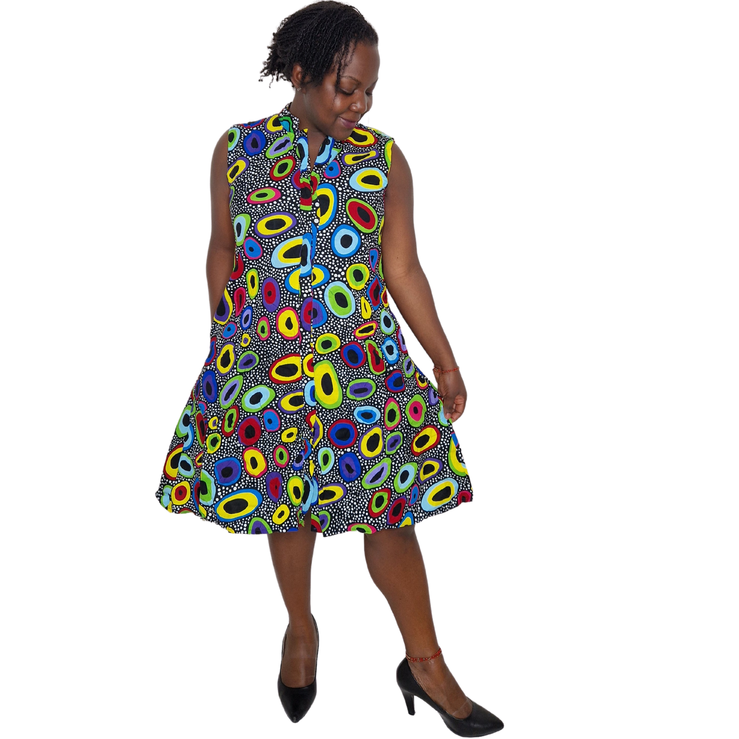 Happy donuts sleeveless dress