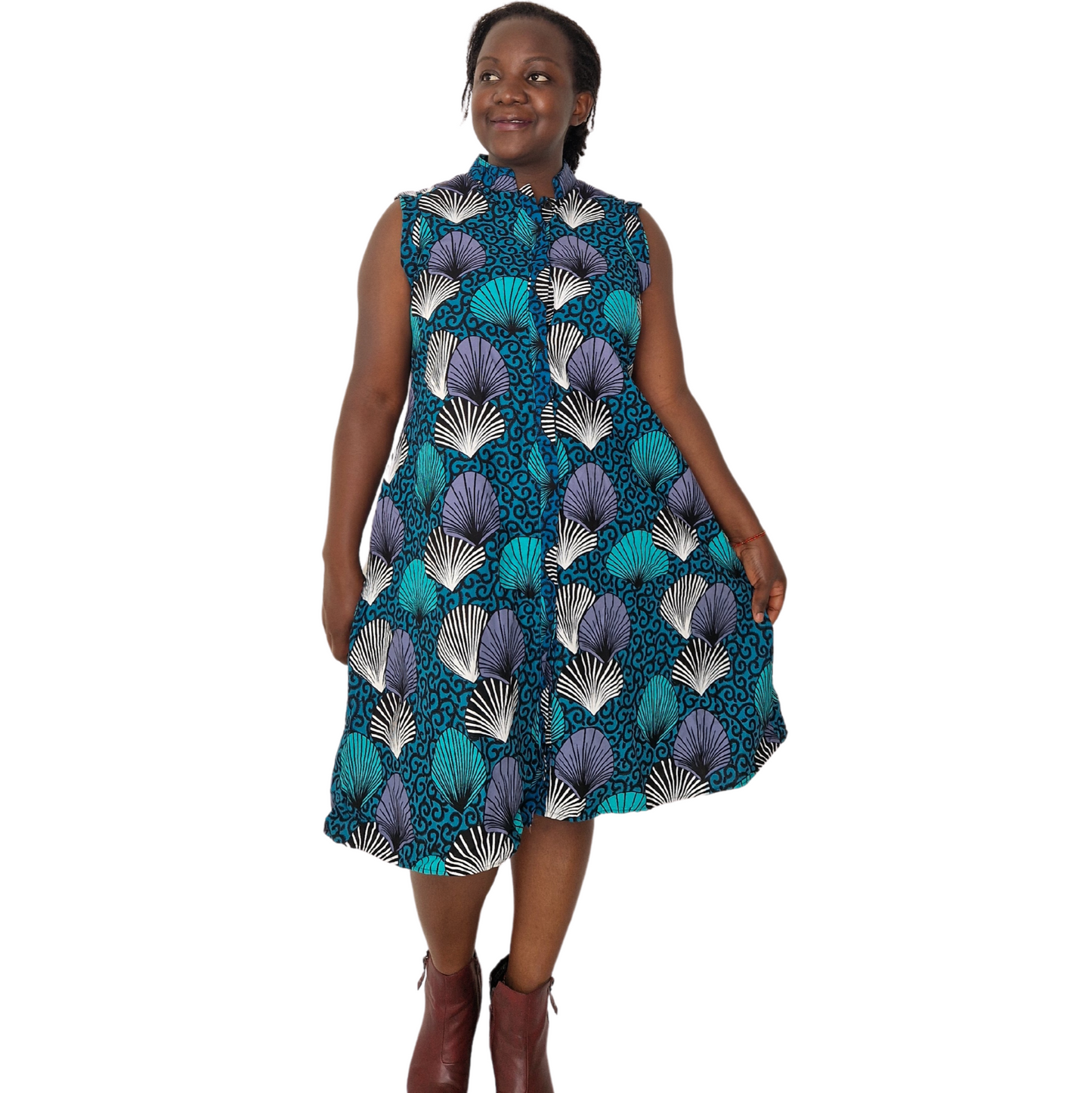 Fun fans sleeveless dress