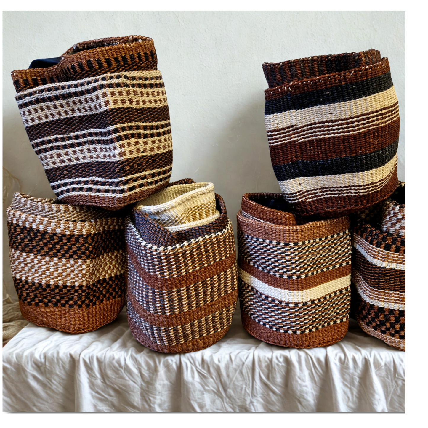 Medium sized sisal baskets