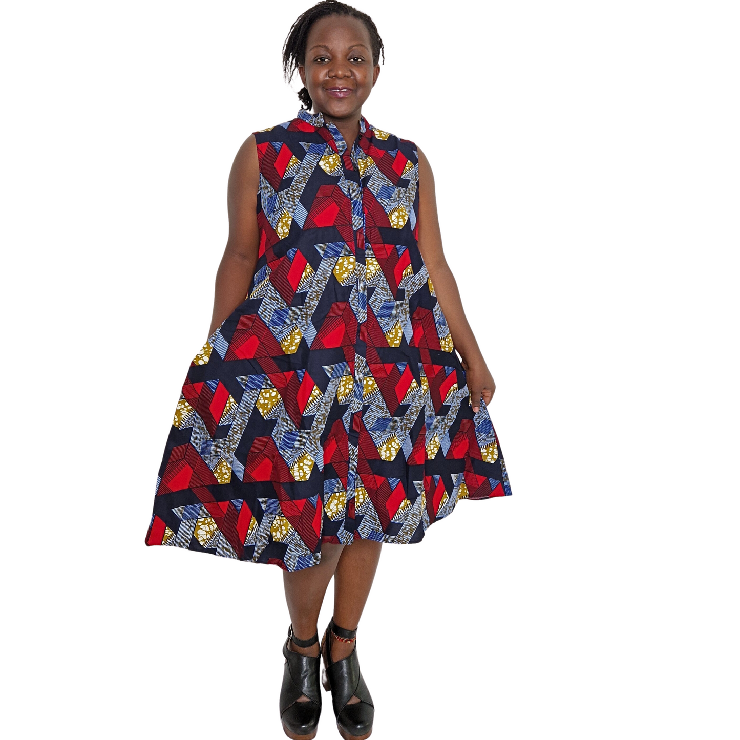 Moto sleeveless dress