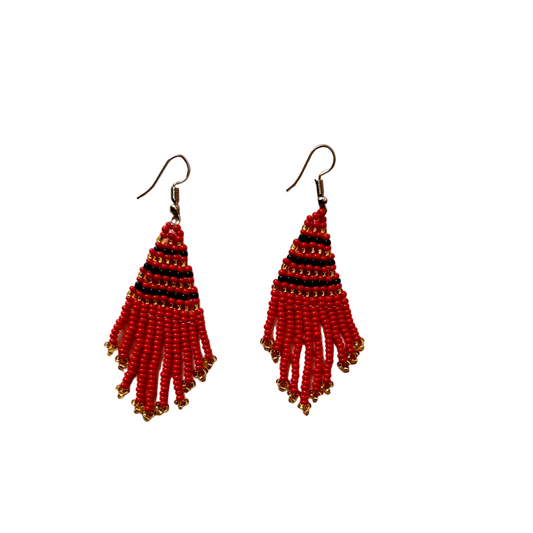 Red Chandelier earrings