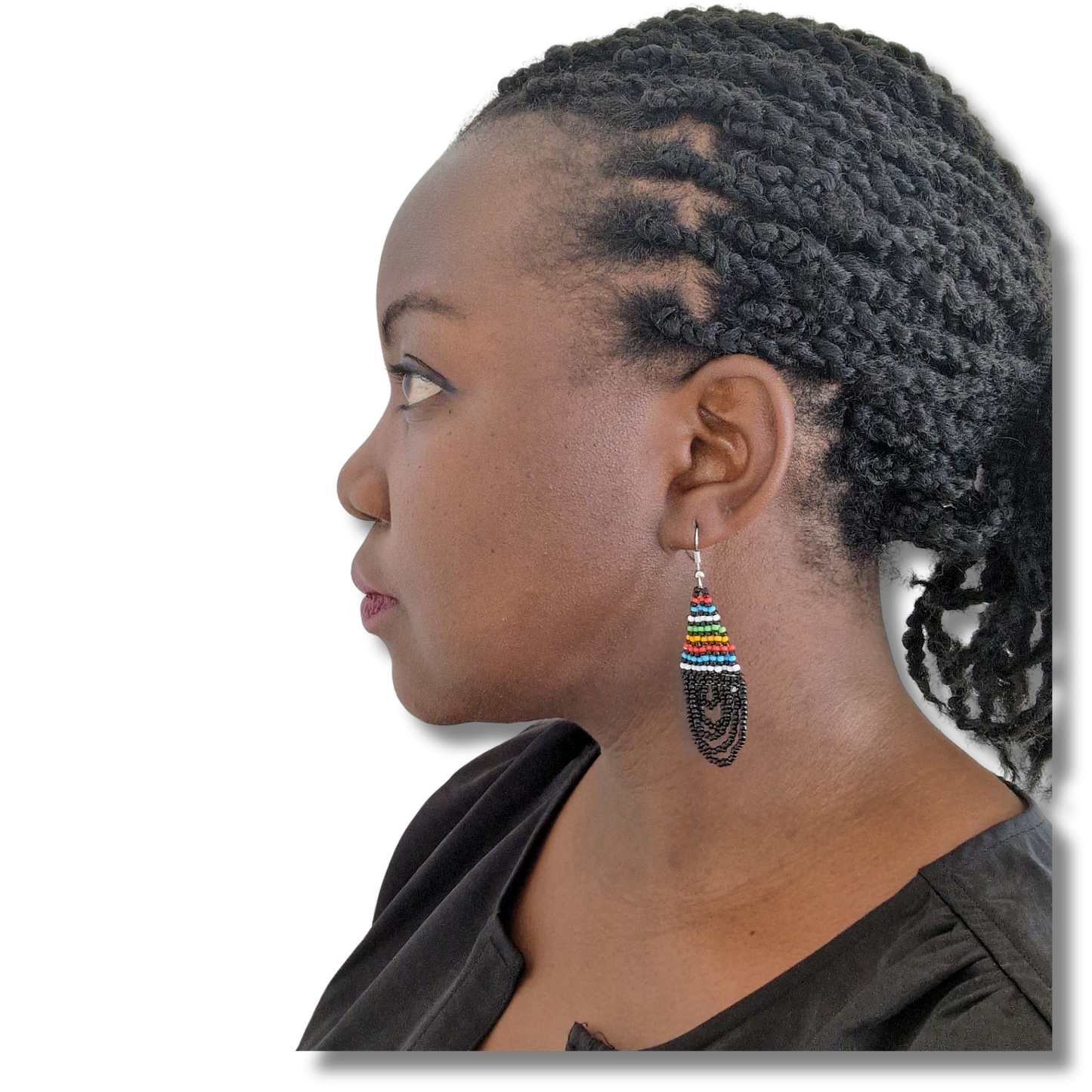 Black Teardrop earrings