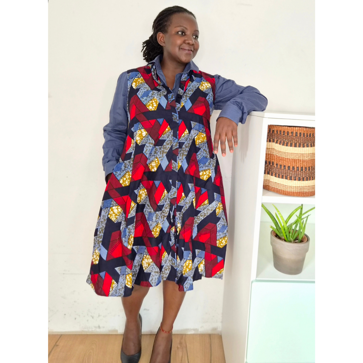Moto sleeveless dress