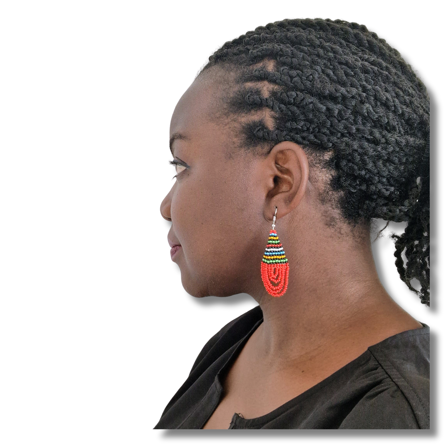 Red Teardrop earrings