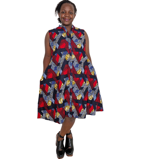 Moto sleeveless dress