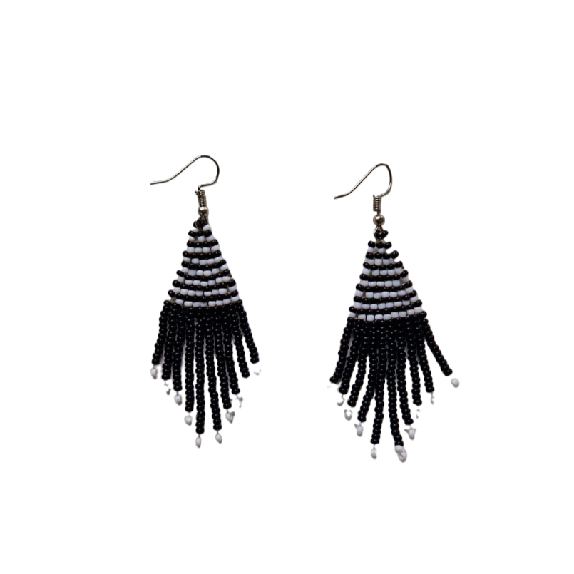 Black White Chandelier earrings