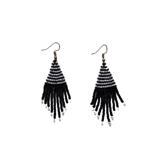 Black White Chandelier earrings