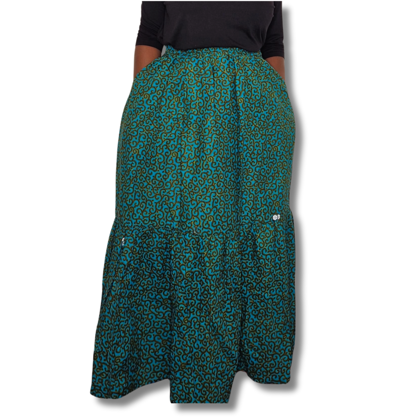 Teal maxi skirt